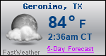 Weather Forecast for Geronimo, TX
