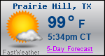 Weather Forecast for Prairie Hill, TX