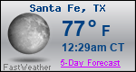 Weather Forecast for Santa Fe, TX