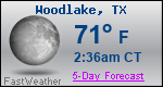 Weather Forecast for Woodlake, TX