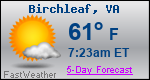 Weather Forecast for Birchleaf, VA