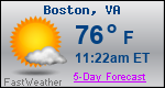 Weather Forecast for Boston, VA