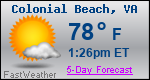 Weather Forecast for Colonial Beach, VA
