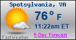 Weather Forecast for Spotsylvania, VA