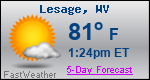 Weather Forecast for Lesage, WV