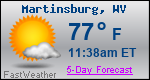Weather Forecast for Martinsburg, WV