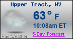Weather Forecast for Upper Tract, WV