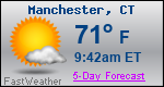 Weather Forecast for Manchester, CT