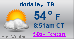 Weather Forecast for Modale, IA