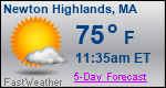 Weather Forecast for Newton Highlands, MA