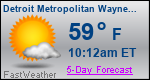 Weather Forecast for Detroit Metropolitan Wayne County Airport, MI