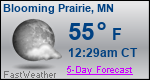 Weather Forecast for Blooming Prairie, MN