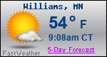 Weather Forecast for Williams, MN