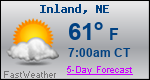 Weather Forecast for Inland, NE