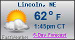 Weather Forecast for Lincoln, NE