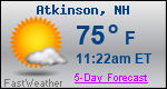 Weather Forecast for Atkinson, NH