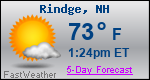 Weather Forecast for Rindge, NH