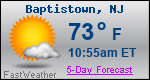 Weather Forecast for Baptistown, NJ