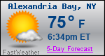 Weather Forecast for Alexandria Bay, NY