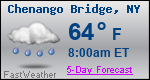 Weather Forecast for Chenango Bridge, NY