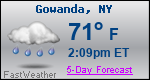 Weather Forecast for Gowanda, NY