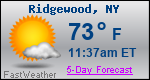 Weather Forecast for Ridgewood, NY