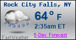 Weather Forecast for Rock City Falls, NY