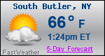 Weather Forecast for South Butler, NY