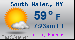 Weather Forecast for South Wales, NY