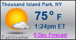 Weather Forecast for Thousand Island Park, NY