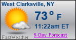 Weather Forecast for West Clarksville, NY