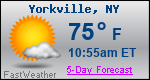 Weather Forecast for Yorkville, NY