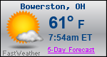 Weather Forecast for Bowerston, OH