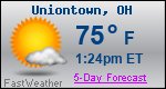 Weather Forecast for Uniontown, OH