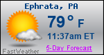 Weather Forecast for Ephrata, PA