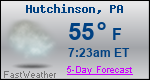 Weather Forecast for Hutchinson, PA