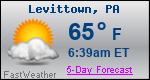 Weather Forecast for Levittown, PA
