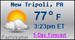 Weather Forecast for New Tripoli, PA