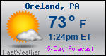 Weather Forecast for Oreland, PA