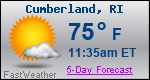 Weather Forecast for Cumberland, RI