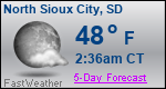 Weather Forecast for North Sioux City, SD