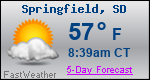 Weather Forecast for Springfield, SD