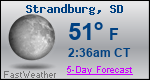 Weather Forecast for Strandburg, SD
