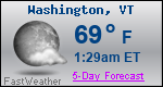 Weather Forecast for Washington, VT