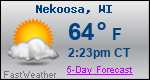 Weather Forecast for Nekoosa, WI