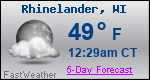 Weather Forecast for Rhinelander, WI