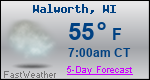 Weather Forecast for Walworth, WI