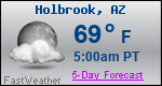 Weather Forecast for Holbrook, AZ