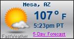 Weather Forecast for Mesa, AZ
