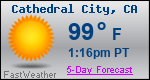 Weather Forecast for Cathedral City, CA